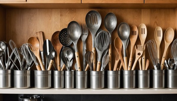 Conseils ingénieux pour ranger vos grands ustensiles de cuisine avec brio