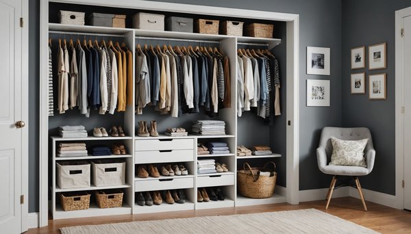Créez un espace astucieux pour organiser vos vêtements dans une chambre sans placard !